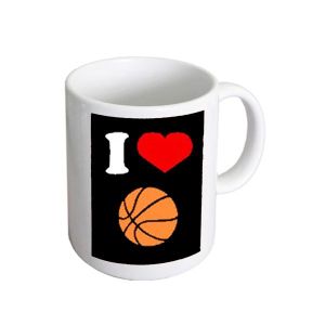 I Love Basketball Novelty Ceramic Mug