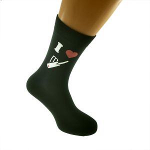 I Love Cricket Picture Design Socks