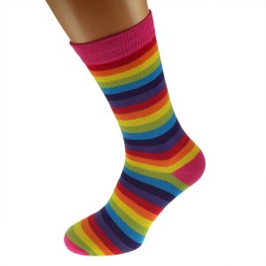 Rainbow Design Unisex Cotton Rich Socks Excellent for Same Sex Weddings