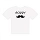 Sorry Moustache Design Mens White T Shirt