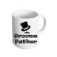 Grooms Father Top Hat & Moustache Design Wedding Ceramic  Mug