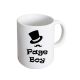 Page Boy Top Hat & Moustache Design Wedding Ceramic Mug