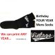 VINTAGE Mens Black Socks : ANY YEAR
