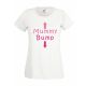 Mummy & Bump (Girl) Design Ladies White T Shirt