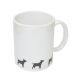 Contempory Silhouette Design English Bull Terrier Ceramic Mug