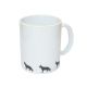 Contempory Silhouette Design German Shepherd Dog Ceramic Mug