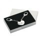 Joining Heart Keyring in Display Box (engravable)