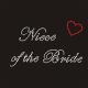 Rhinestone Crystal iron on T Shirt Design - Niece of the Bride with Heart