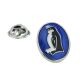 Blue Oval Penguin Lapel Pin Badge