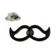 Outline Moustache Lapel Pin Badge