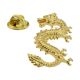 Gold Plated Lucky Dragon Lapel Pin Badge