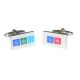 Contemporary Coloured Chemical Table Candy Cane Cufflinks