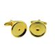 Unboxed Gold Plated Cufflinks 16mm Cabochon Recess