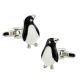 Penguin with Silver Eyes Cufflinks