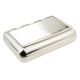 High Polish SS Tobacco Box Hinged Lid and Paper Holder (Engravable)