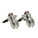 Fly with red crystal eyes Cufflinks
