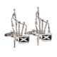 Scottish Saltaire Flag Bagpipes Cufflinks