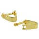 Gold Finish Clip Style Wrap Round Style Cufflinks (engravable)