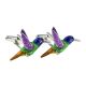 Multicoloured Hummingbird Cufflinks