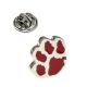 Red Dogs Paw Design Lapel Pin Badge