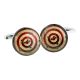 Cool Shooting Target with Bullet Holes Cufflinks