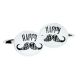 Happy Fathers Day Moustache Design Oval Cufflinks