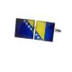 Bosnia & Herzegovina Distressed Split Flag Cufflinks