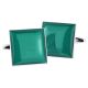 Plain Teal Turquoise Square Cufflinks