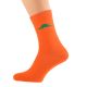 Orange Socks With Green Moustache