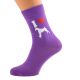 I Love Boxers Dog Womens Purple Socks.