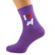 I Love American Cocker Spaniels Womens Dog Purple Socks