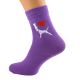 I Love Dalmatians Womens Dog Purple Socks