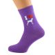 I Love Weimaraners Womens Dog Purple Socks