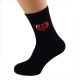 Smiling Heart Valentines Design Mens Black Socks