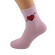 Love Heart With Arrow Design Ladies Pink Socks
