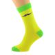 Yellow & Green Mens Socks with Purple Moustache Design