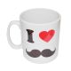 I Love Moustache Double sided Design Ceramic Mug