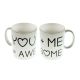 You + Me = Awesome Romantic Mug