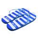 Personalised Blue & White Striped Mens Flip Flops