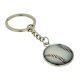 Baseball Design Silver Keyring (engravable)