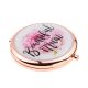 Beautiful Mum Pink Rose  Design Rose Gold Handbag Mirror