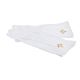 One Size Mens Plain White Cotton Gloves with Gold Masonic Design (With G)