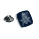 Rhodium Plated & Blue Masonic with G Lapel Pin Badge
