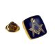 Gold Plated & Blue Masonic Lapel Pin Badge