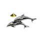 Dolphin English Pewter Lapel Pin Badge