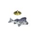 Large Perch fish fishing English Pewter Lapel Pin Badge