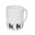 Contempory Silhouette Design Poodle Ceramic Mug