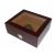 Mahogany Colour Glass Top 30 Capacity Cigar Humidor