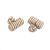 Brown & Fawn Stripe Barrel Style Silk Knot Cufflinks Unboxed
