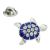 Blue & Crystal Turtle Lapel Pin Badge